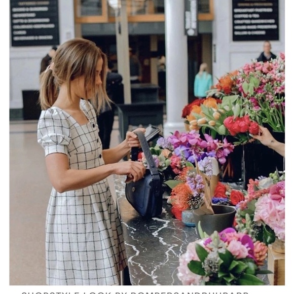 NWT Gal Meets Glam Dawn Windowpane Shirtdress, Size 8 - Picture 2 of 7